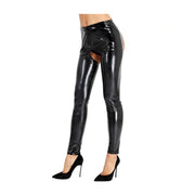 Erotische latex Open billen en kruis broek