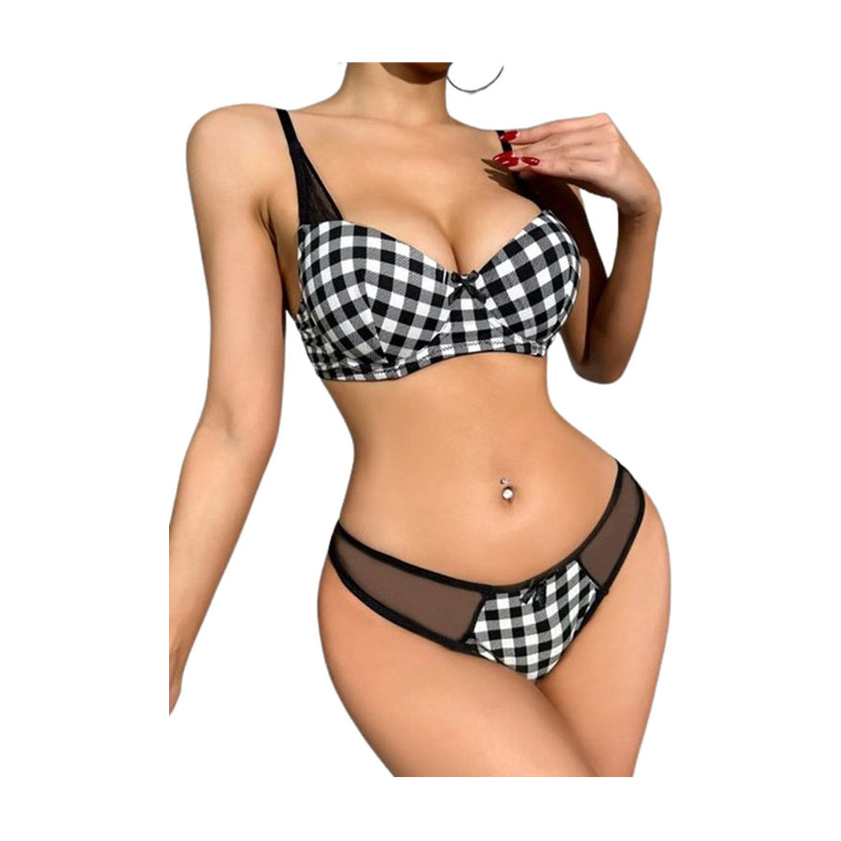 Sexy lingerieset met semi-transparante slip