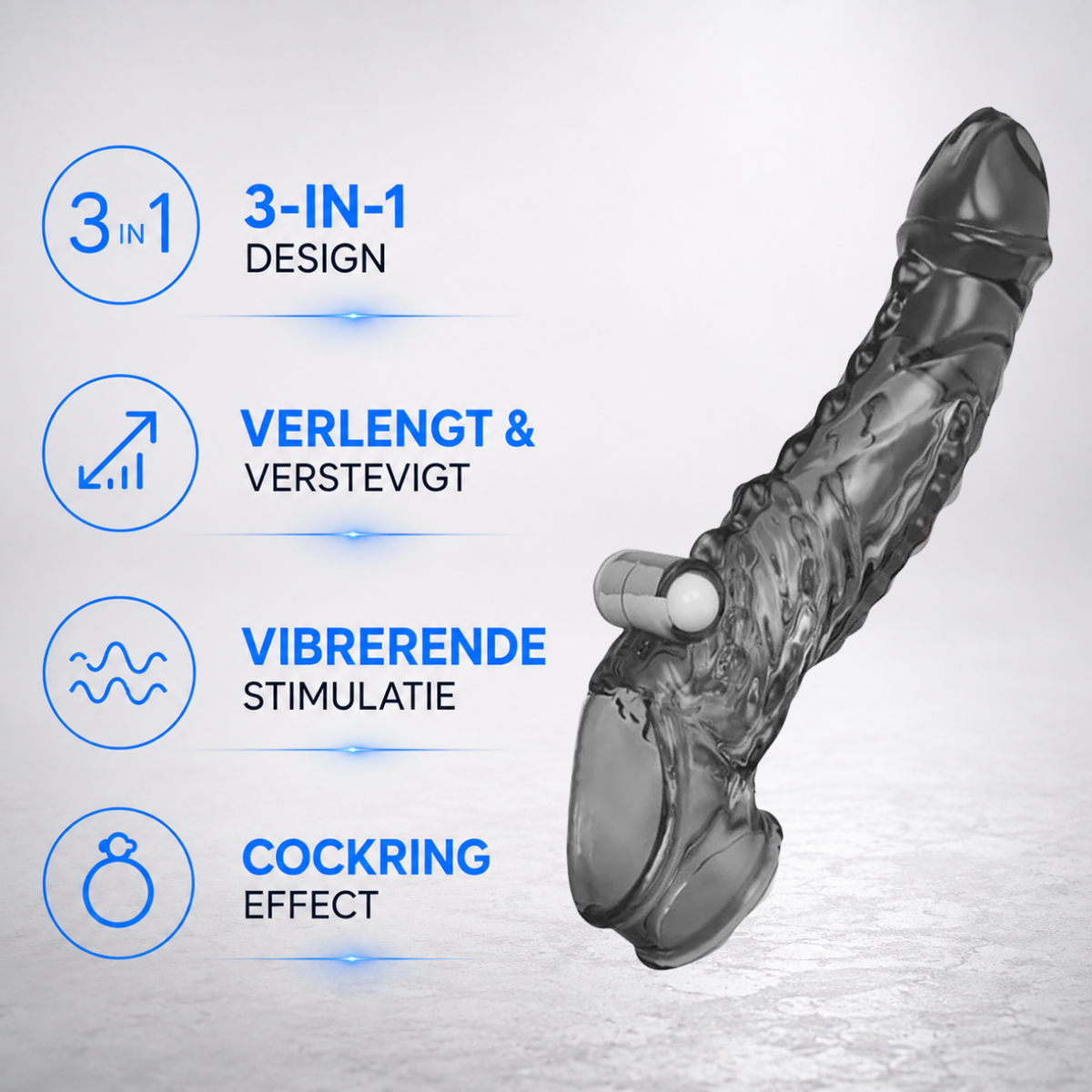 Penis sleeve Vibrerend