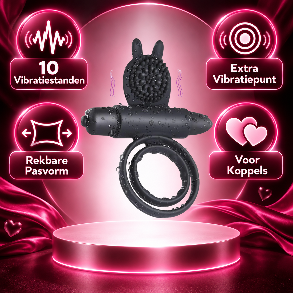 Vibrating Cockring + Clitoris stimulator