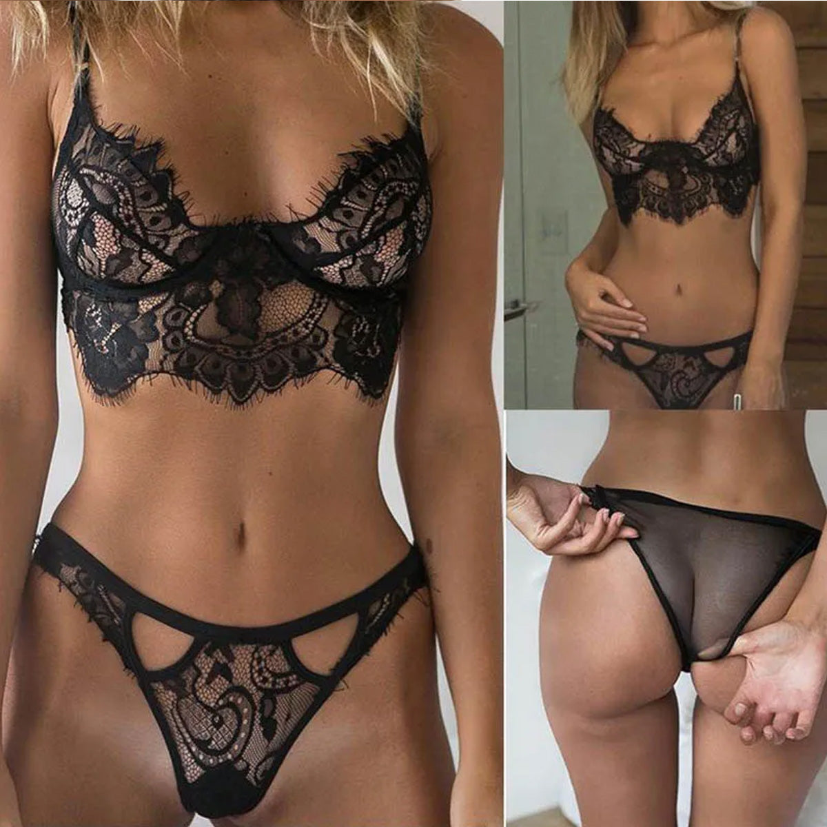 Transparante Ultra Dunne Lingerieset