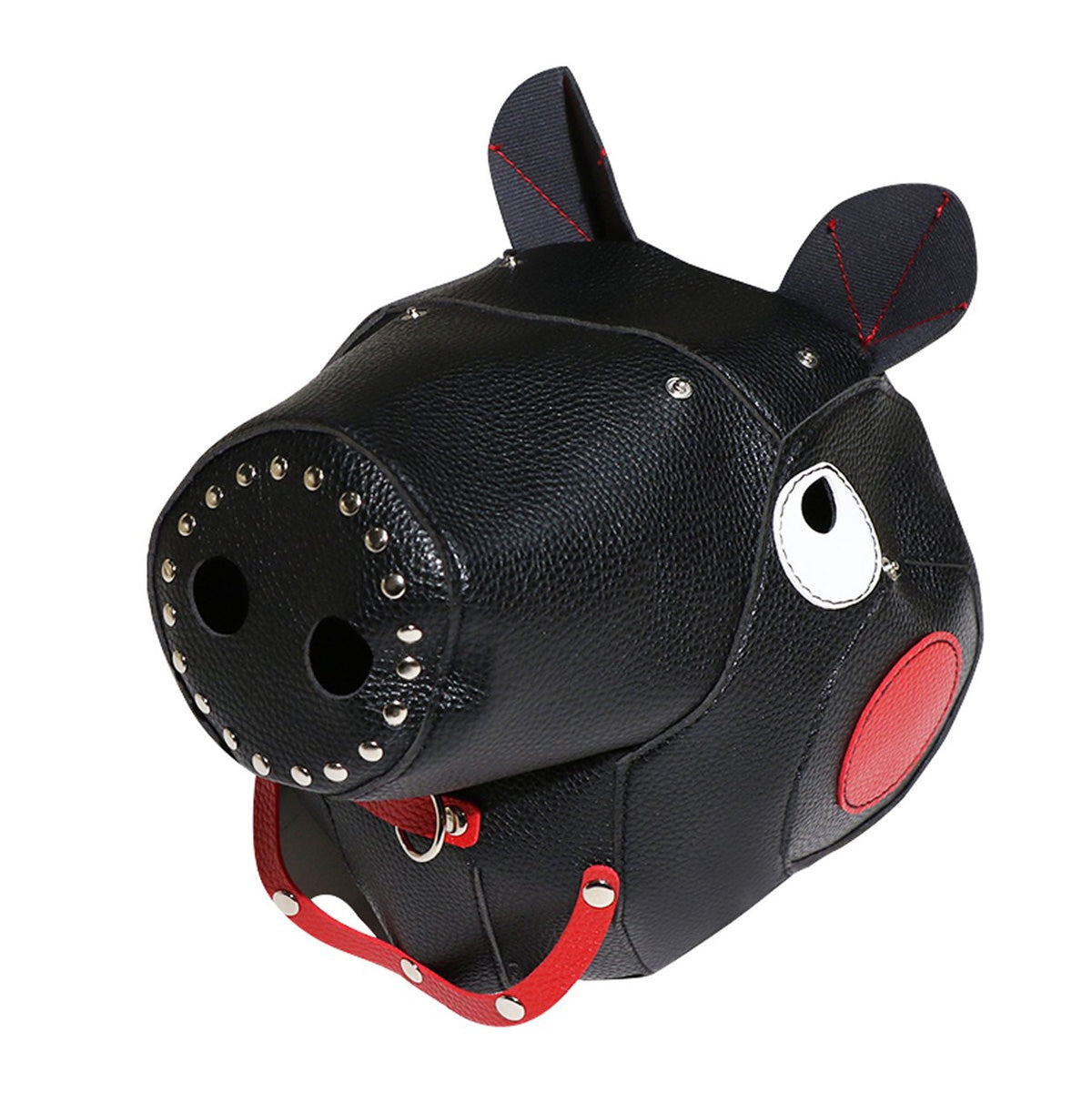 Zwart Varkensmasker LEER