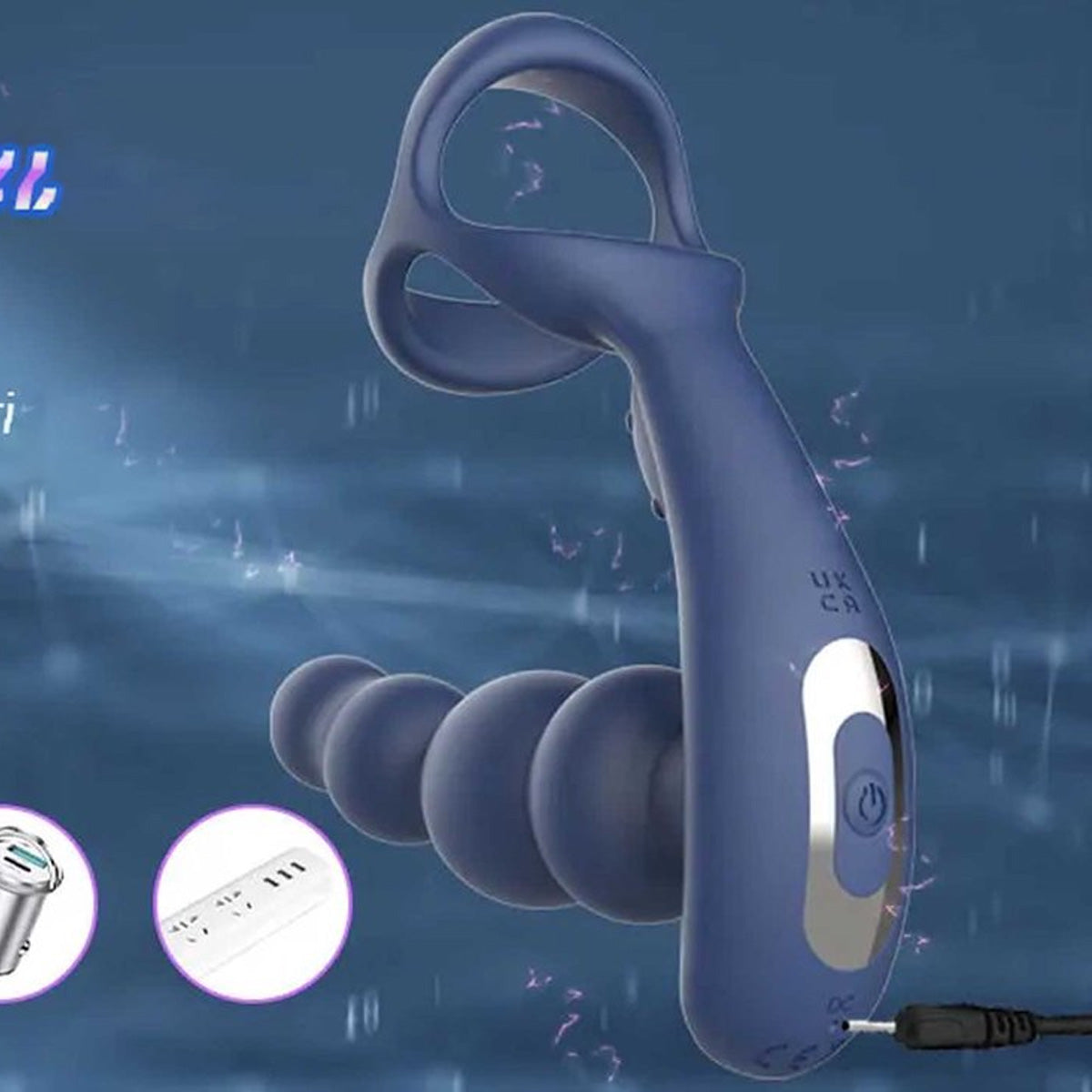 3 in 1 Scrotum Buttplug en Balzak Vibrator