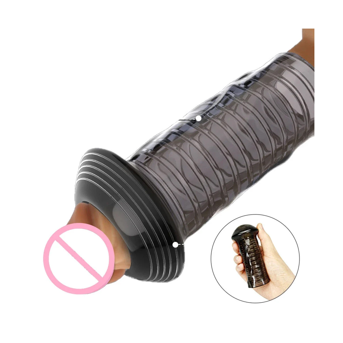 Uitschuifbare Penis Sleeve met Extra Functie