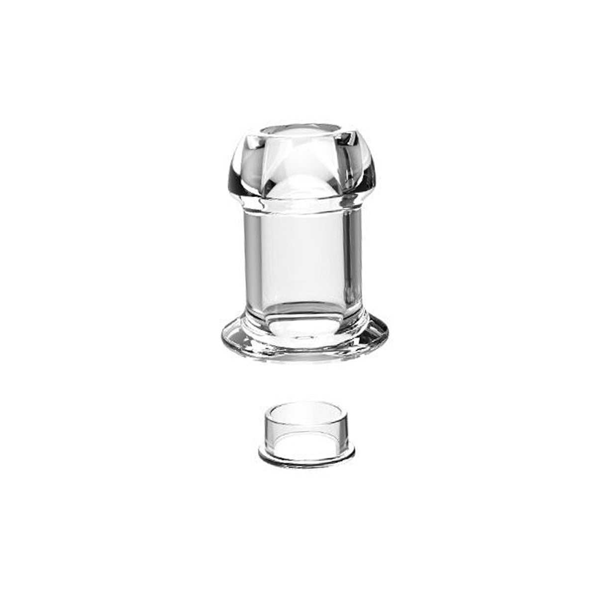Transparante Holle Buttplug met Stopper