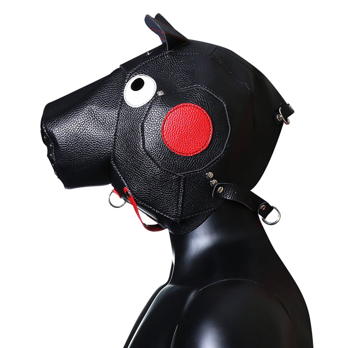 Zwart Varkensmasker LEER