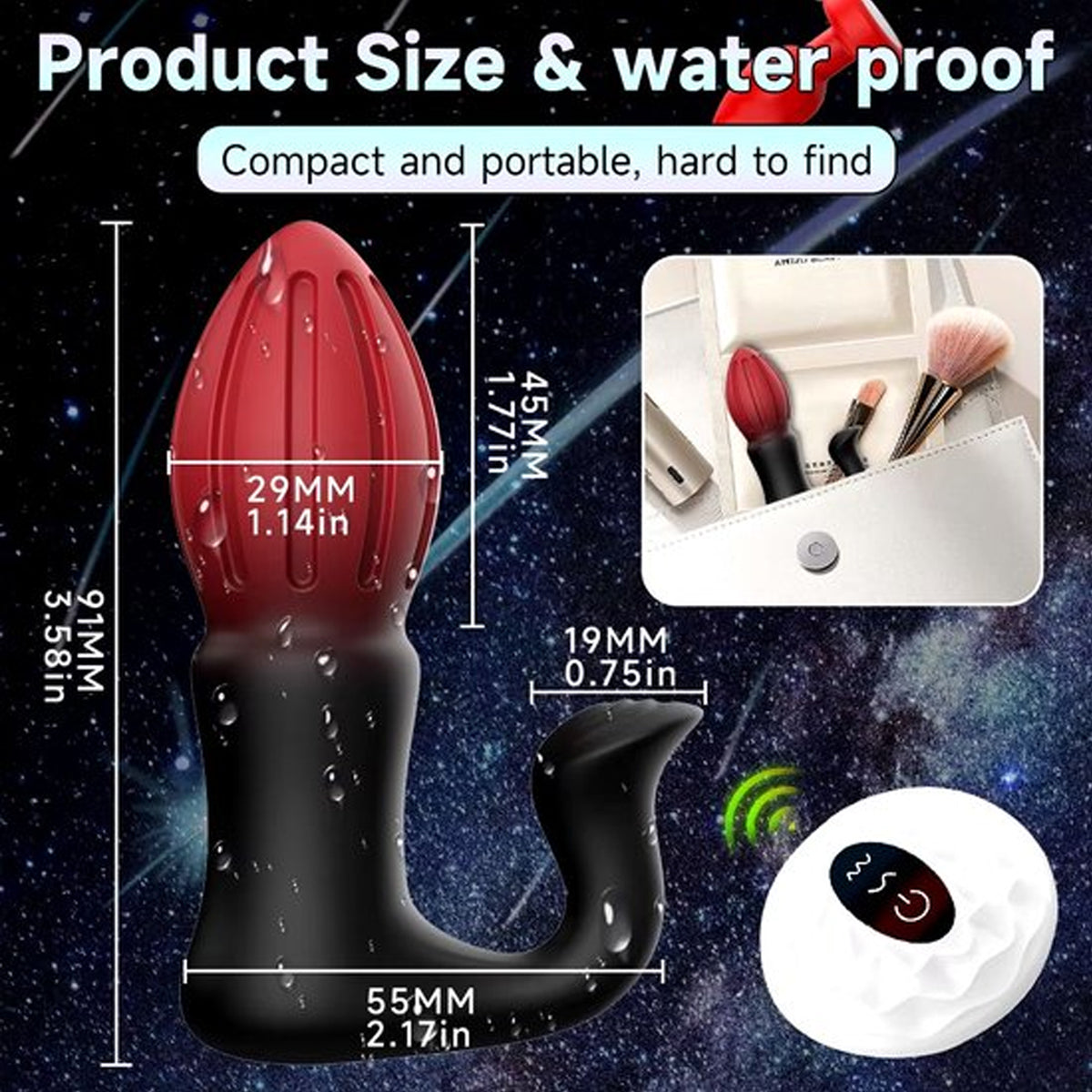 Buttplug met externe prostaat vibrator