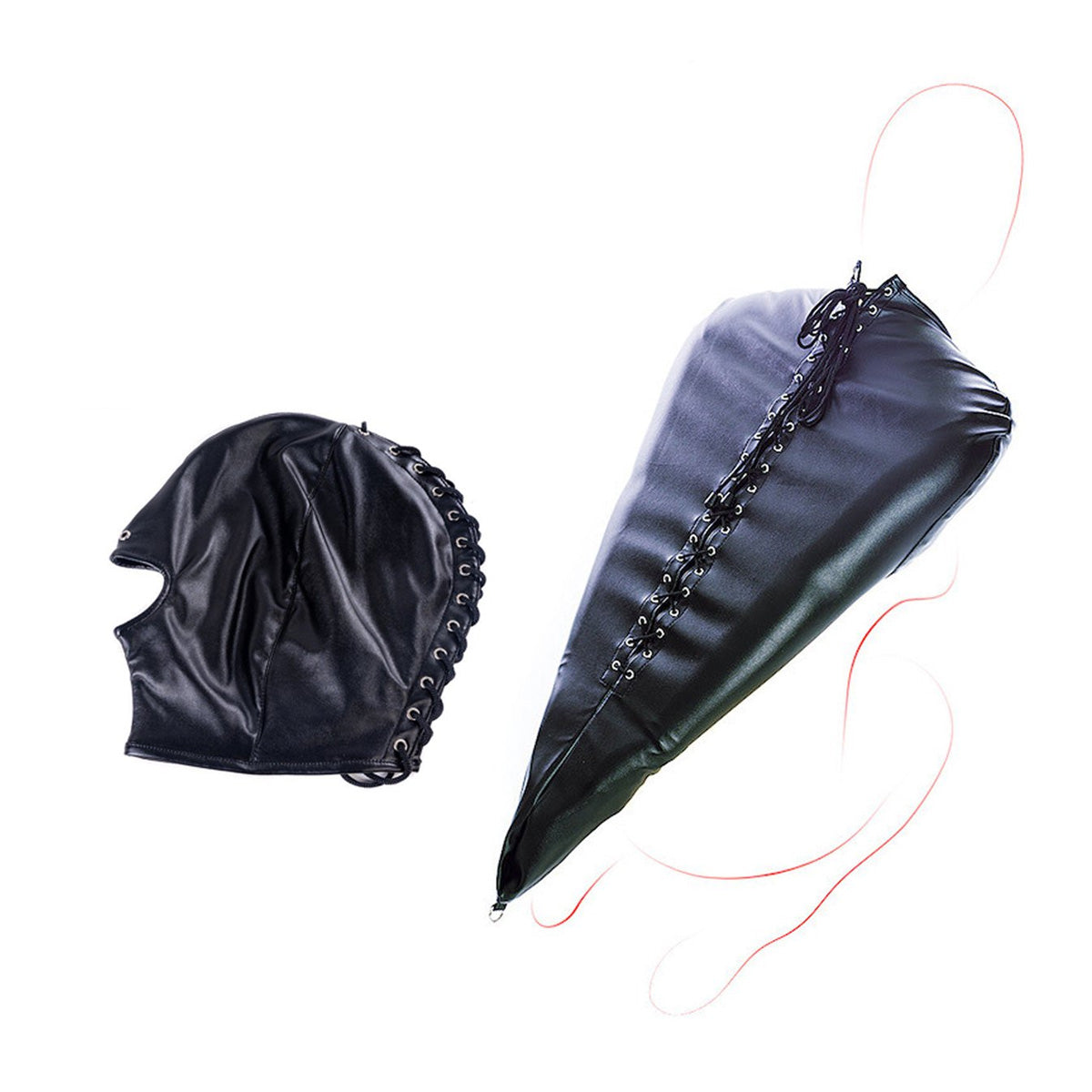 Lederen Masker met Dwangbuis