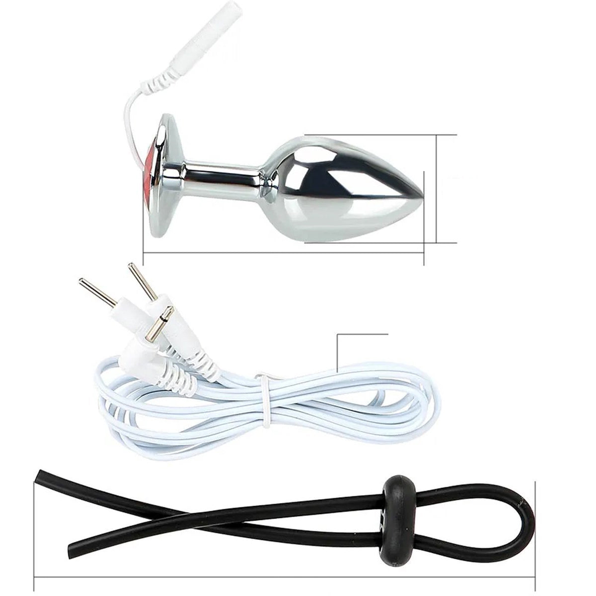 E-stim Buttplug met Penisring