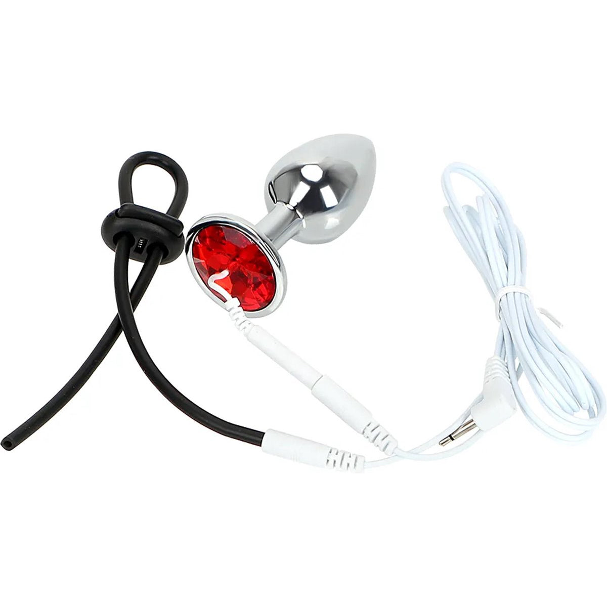 E-stim Buttplug met Penisring