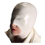 Latex masker open mond wit