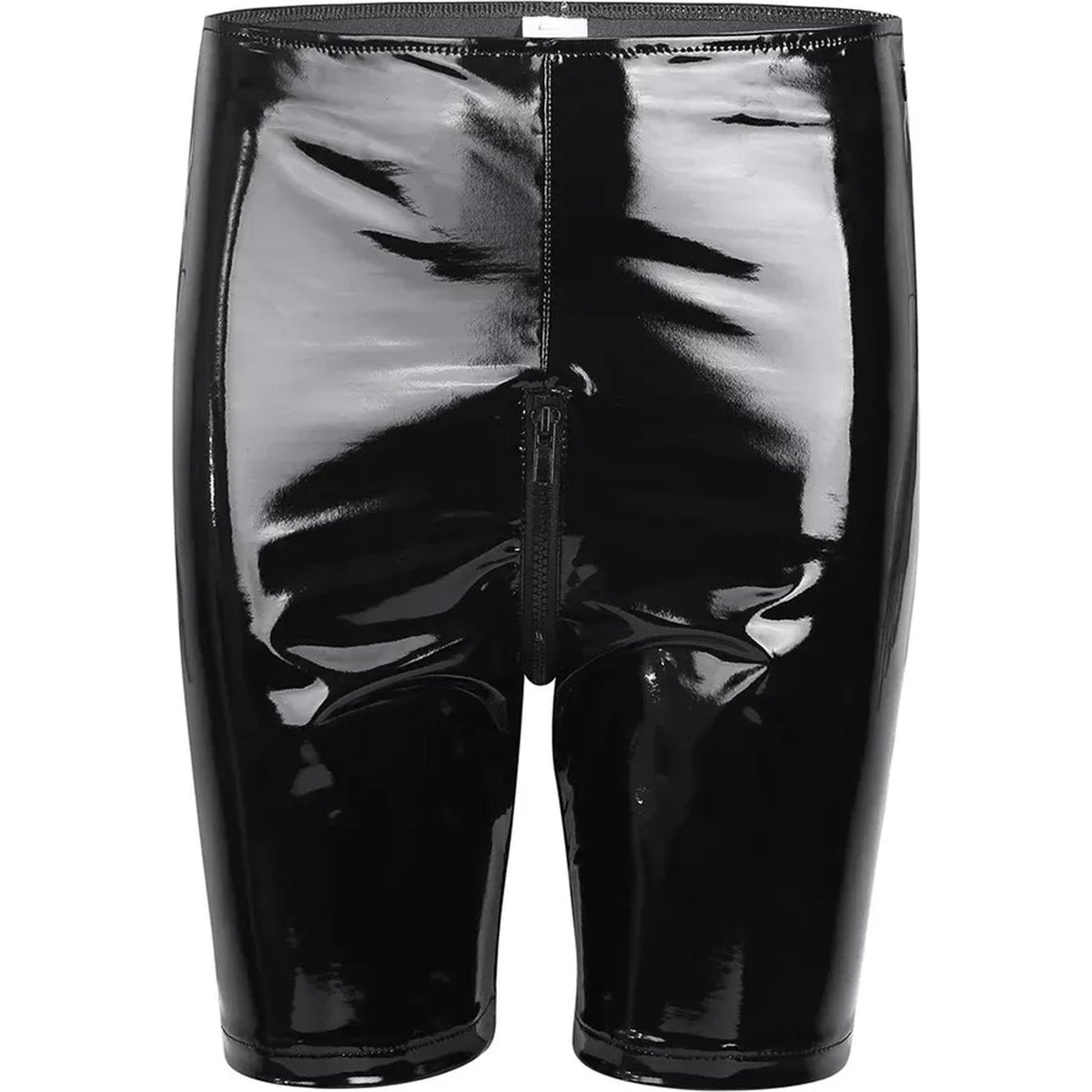 Strakke Latex Short met Open Kruis Functie