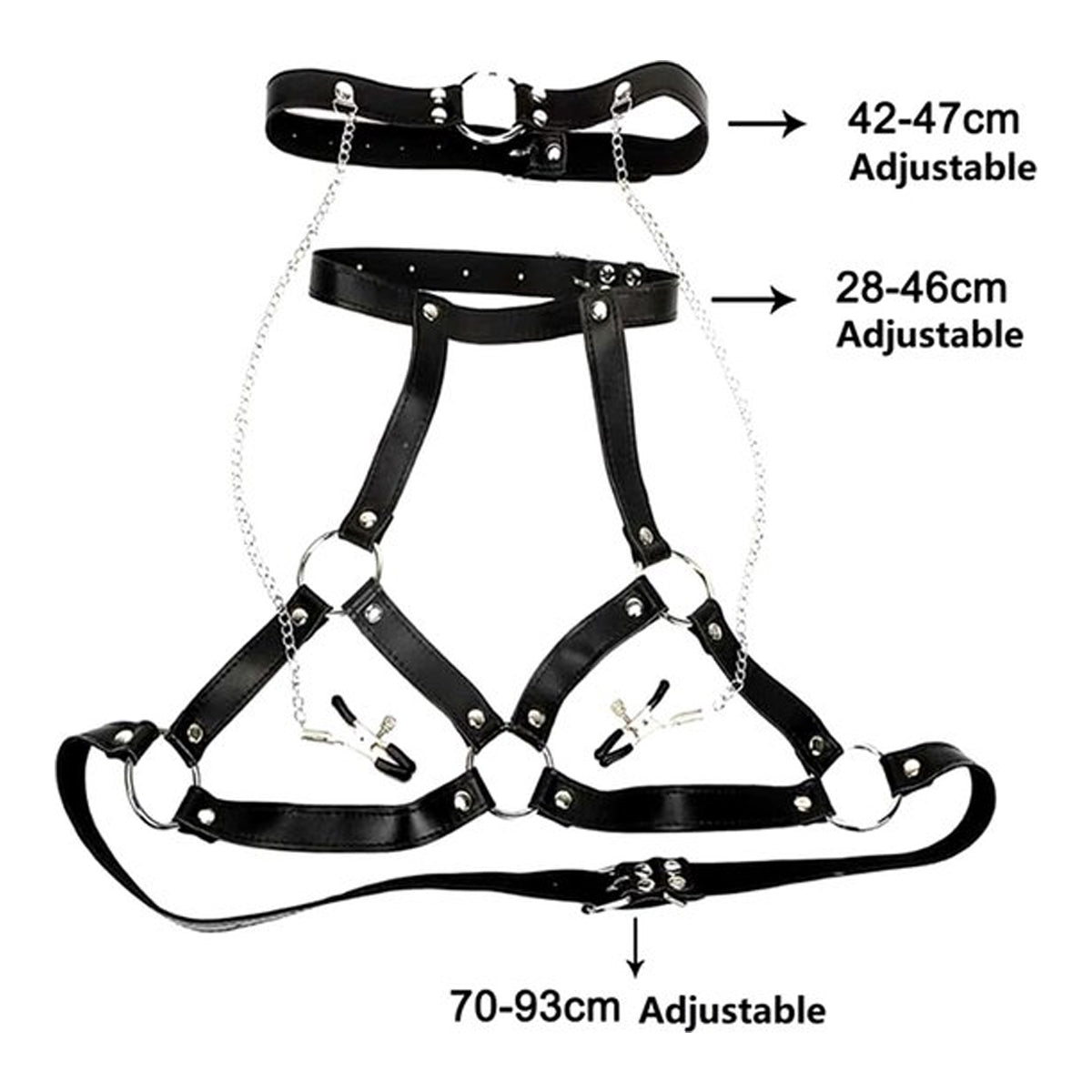 PU Lederen bondageharnas