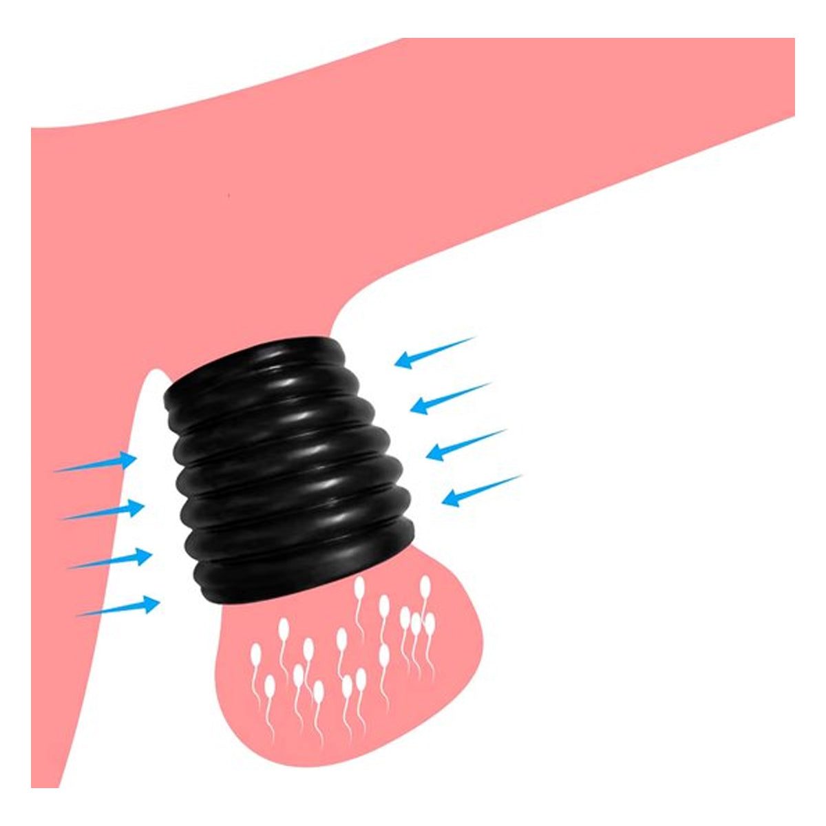 Fijne siliconen balzak ring