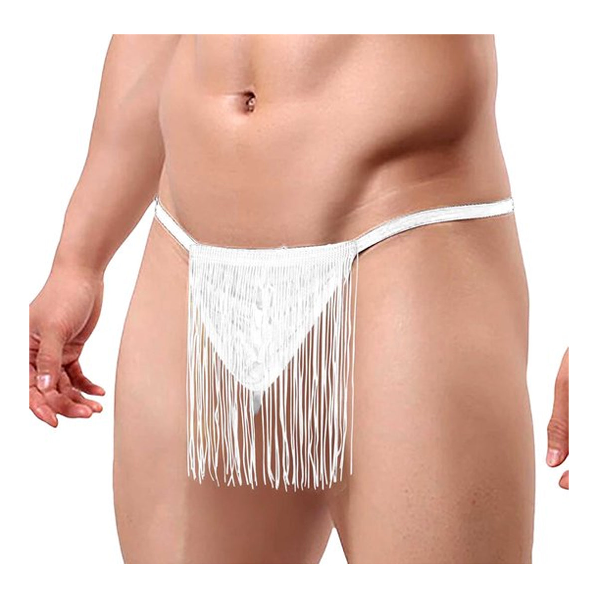 String met kwastjes