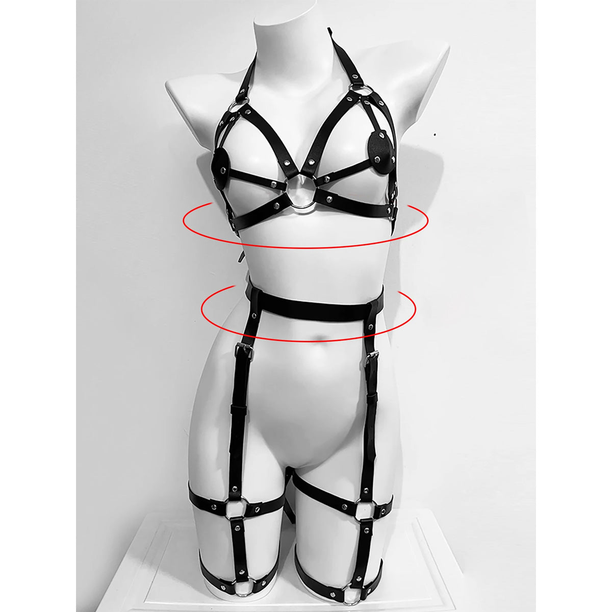 Bondageharnas Borst en Heup