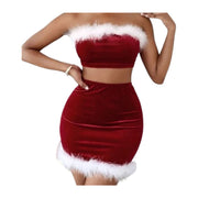 Erotische Kerstvrouw Rok en Topje