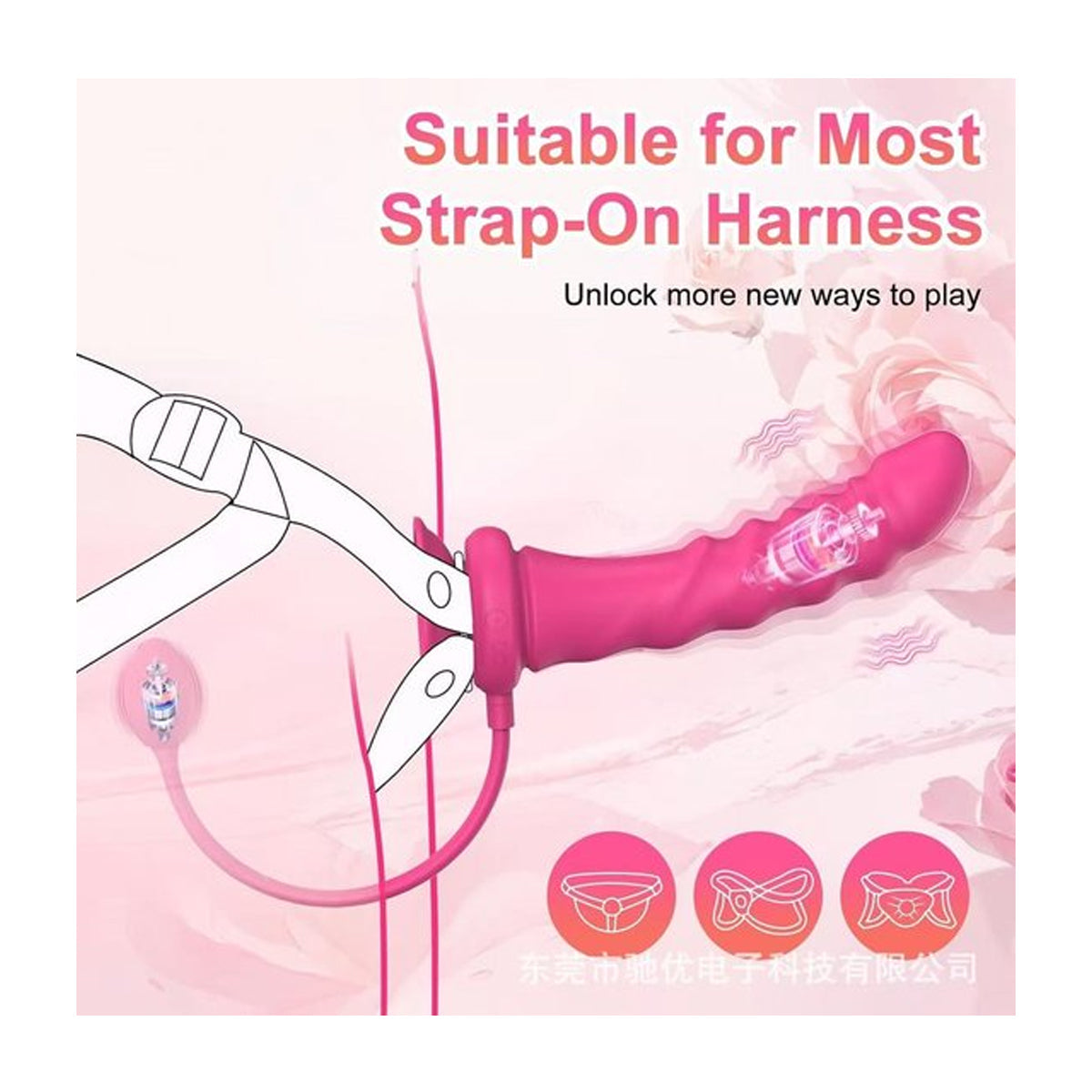 Strap on Vibrator met Harnas