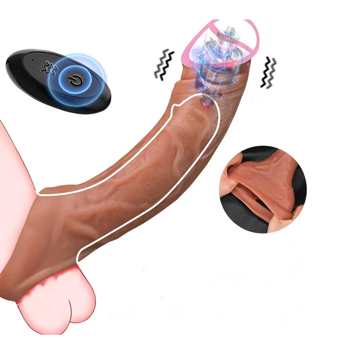 Powerful vibrating penis sleeve