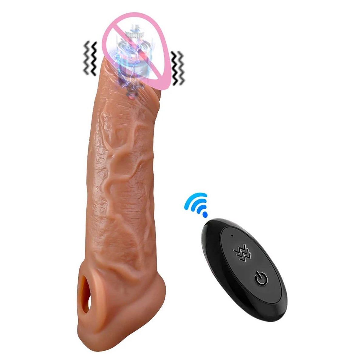 Powerful vibrating penis sleeve