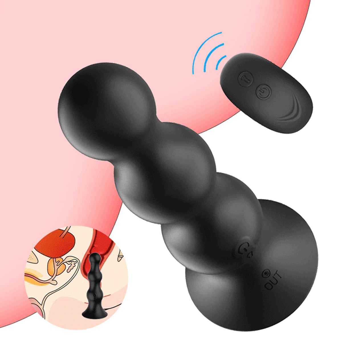 Opblaasbare Buttplug Vibrator