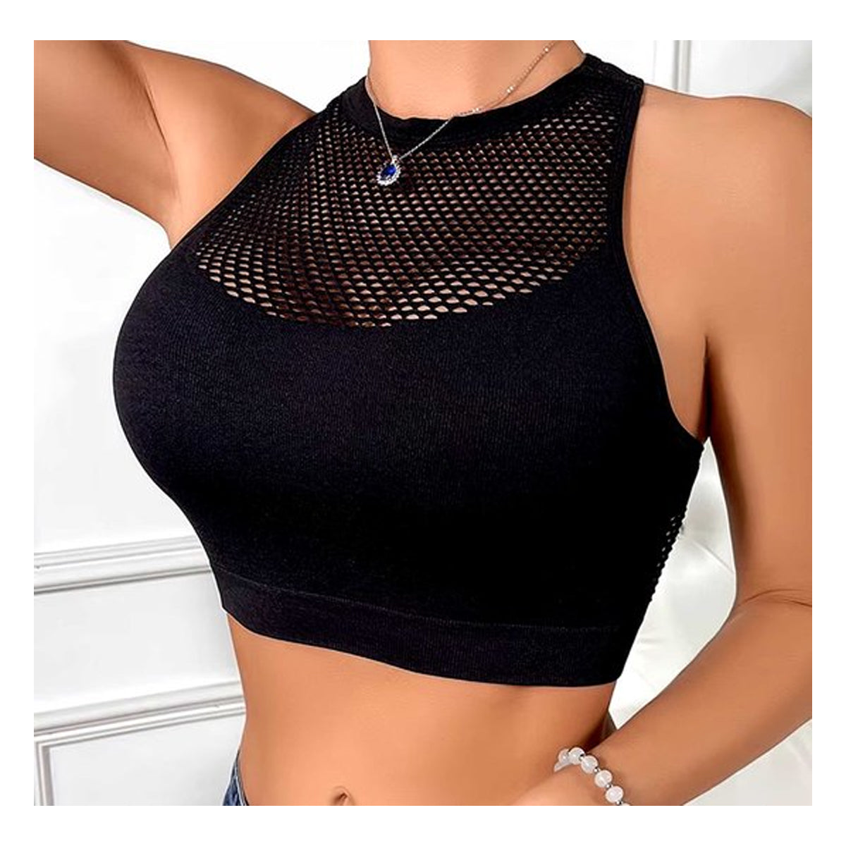 Semi-transparante top
