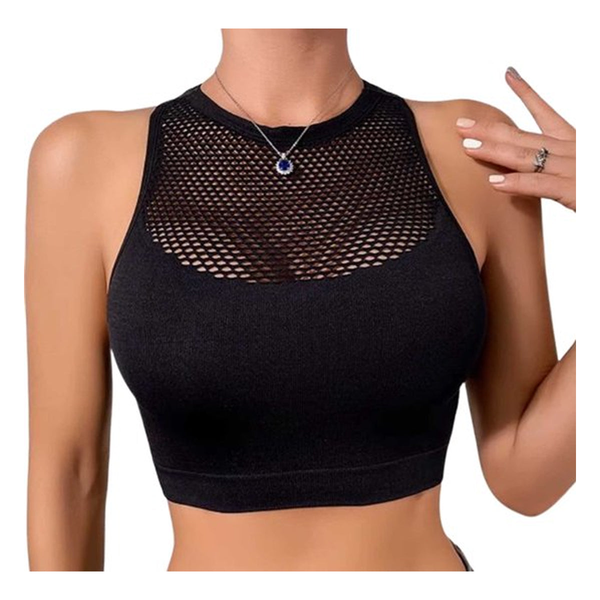 Semi-transparante top