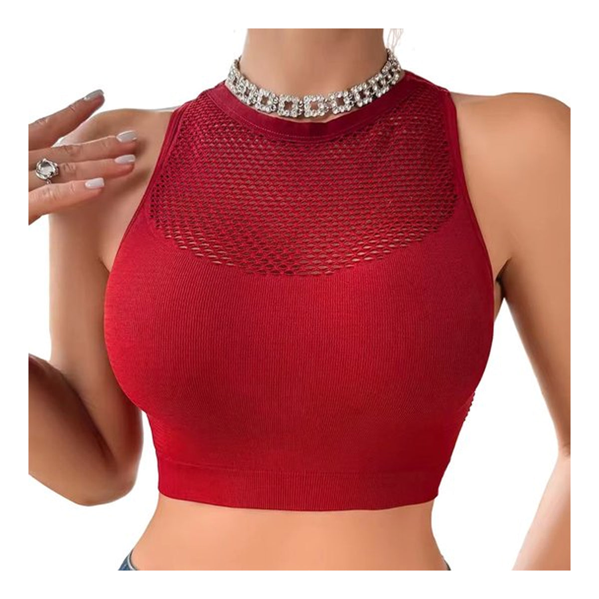 Semi-transparante top