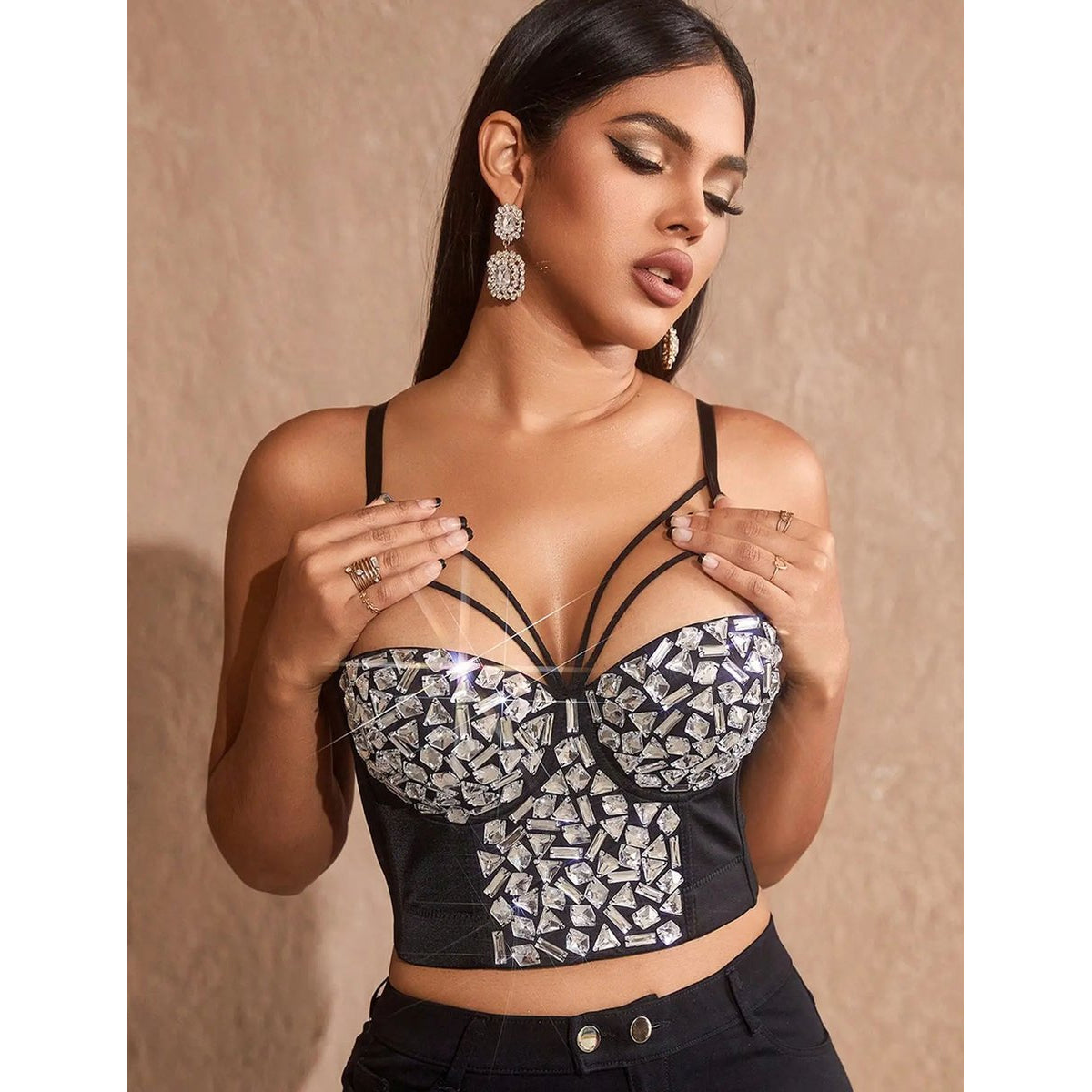 Korset Top Zilver Diamant