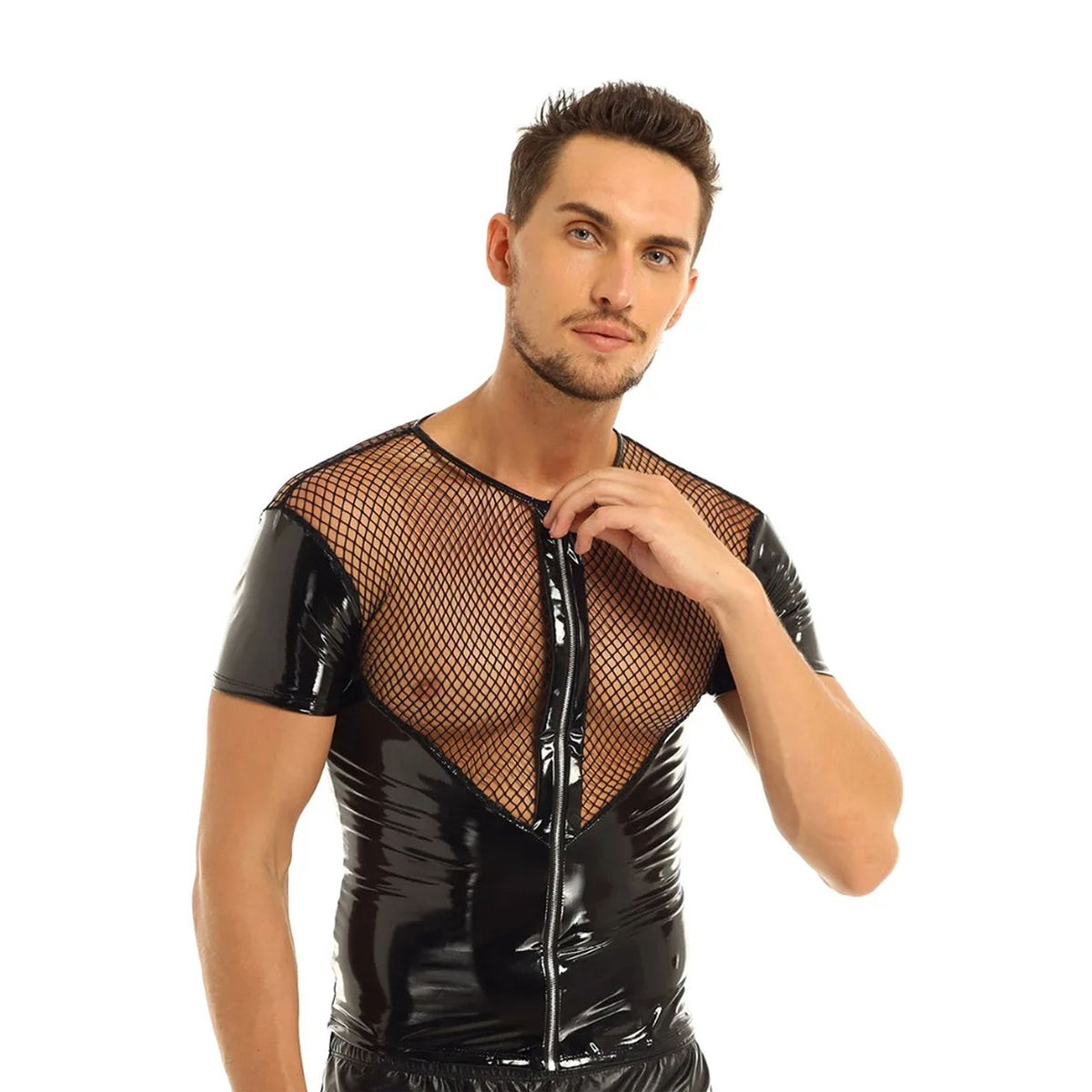 PU Lederen Shirt Visnet