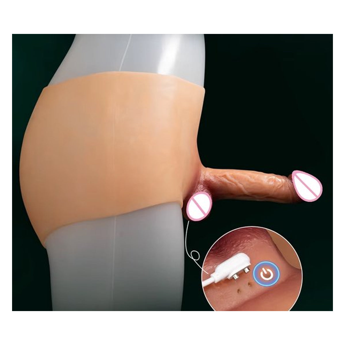 Penis vibrator strap-on broek
