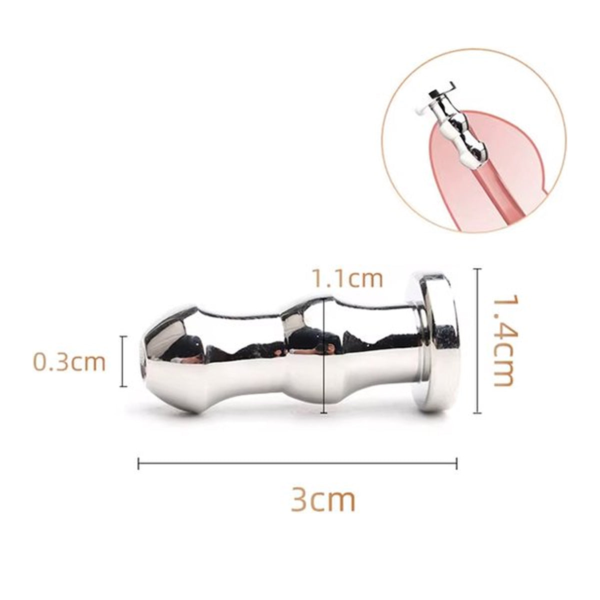 Penis Plug RVS Hol