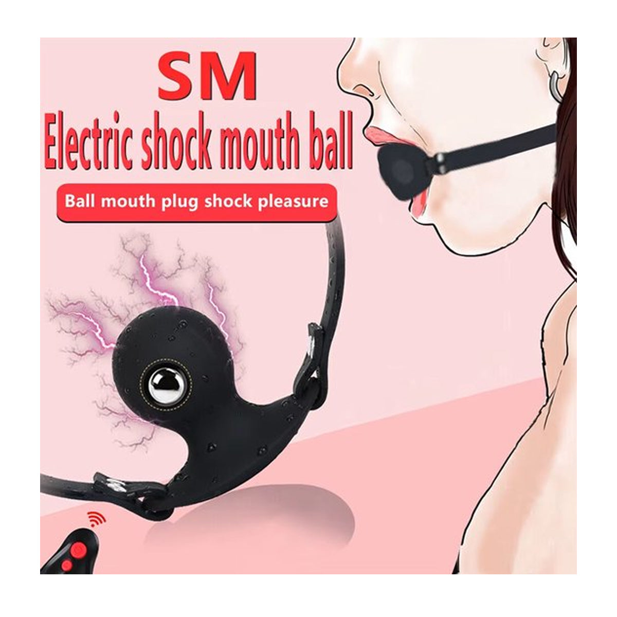 E-stim vibrerende mond gag