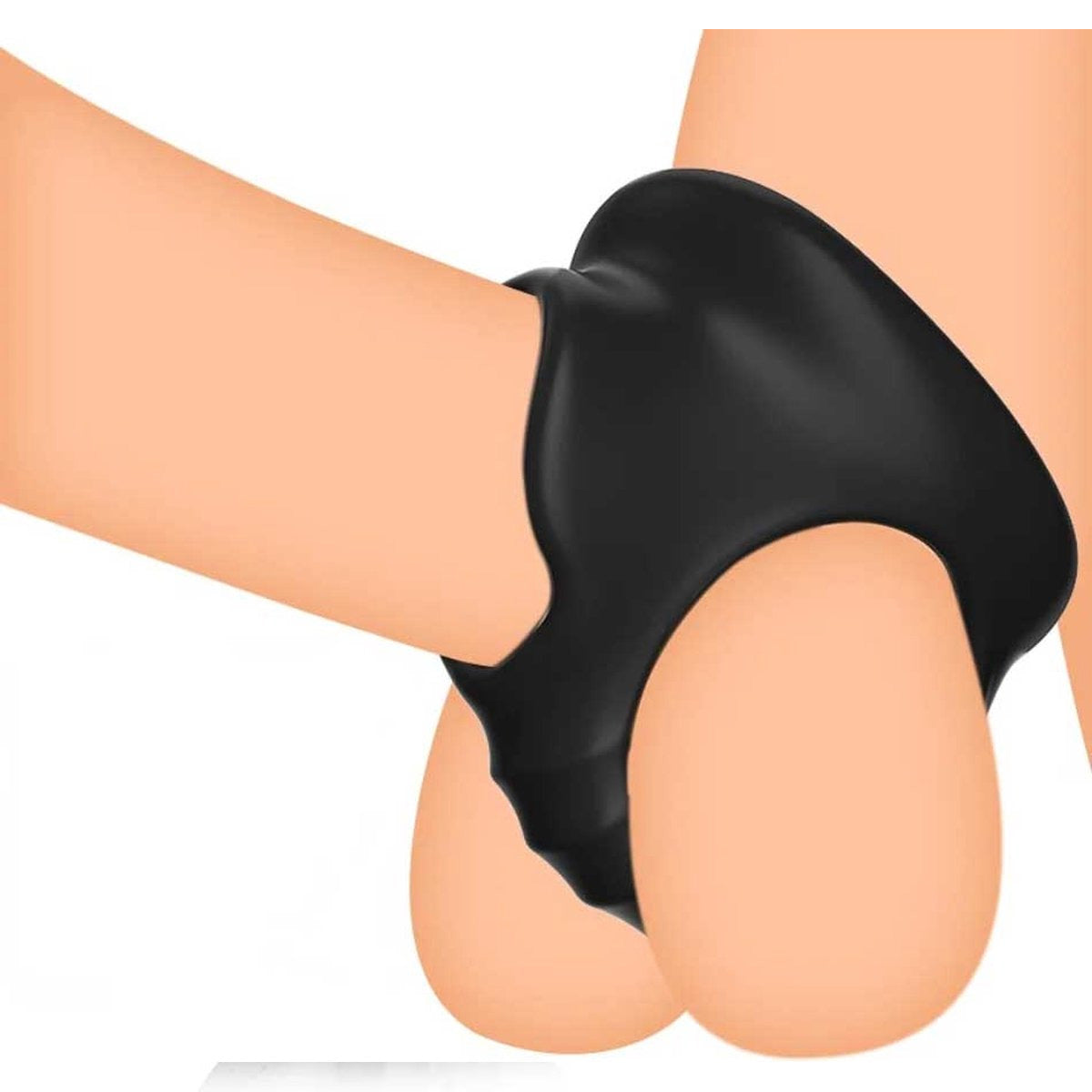 Silicone Cock Ring with Ball Stretcher