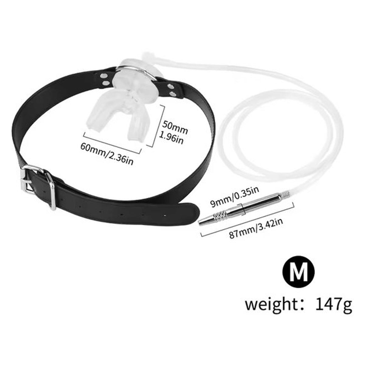 Holle penis plug met gag