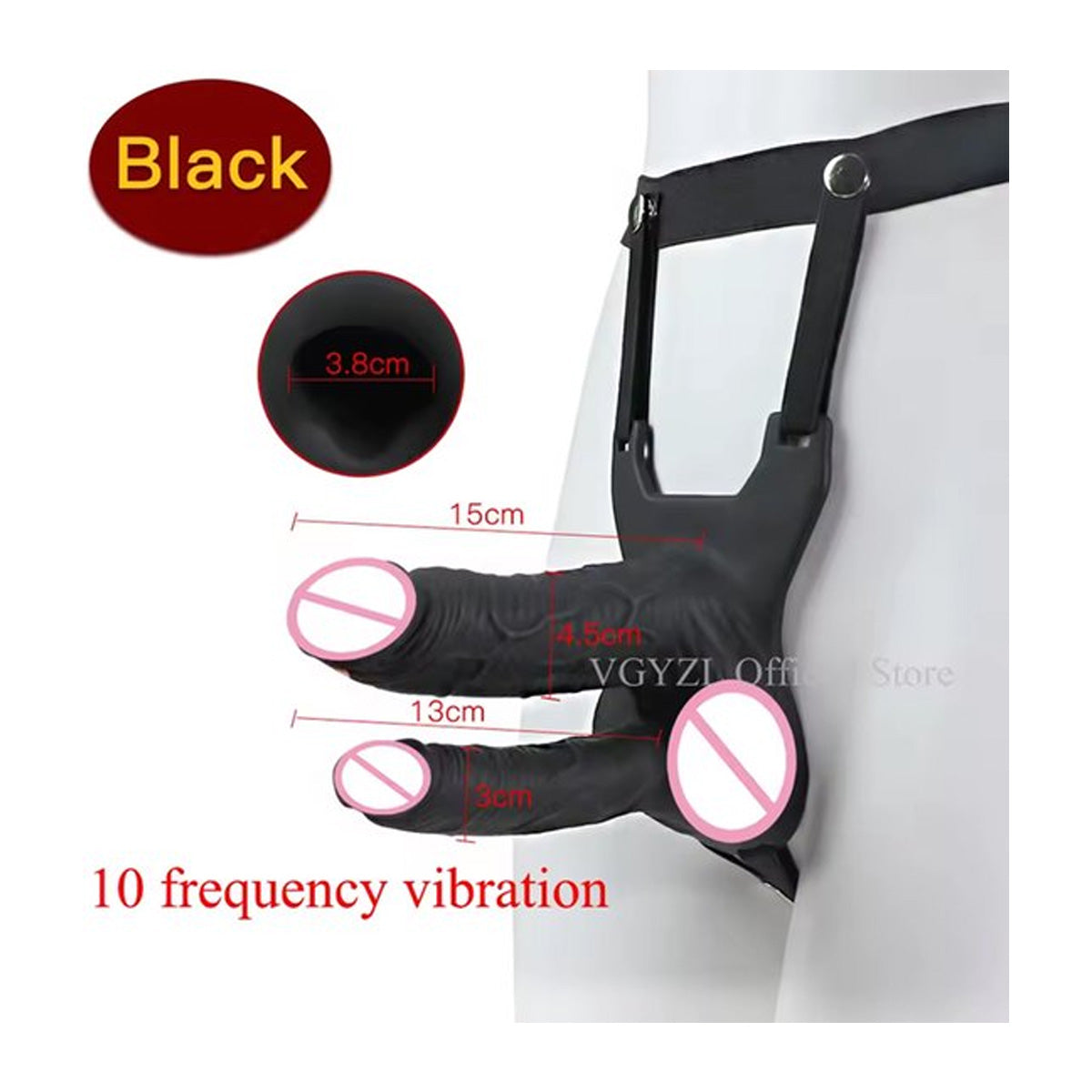 Dubbele Voorbind Dildo vibrator