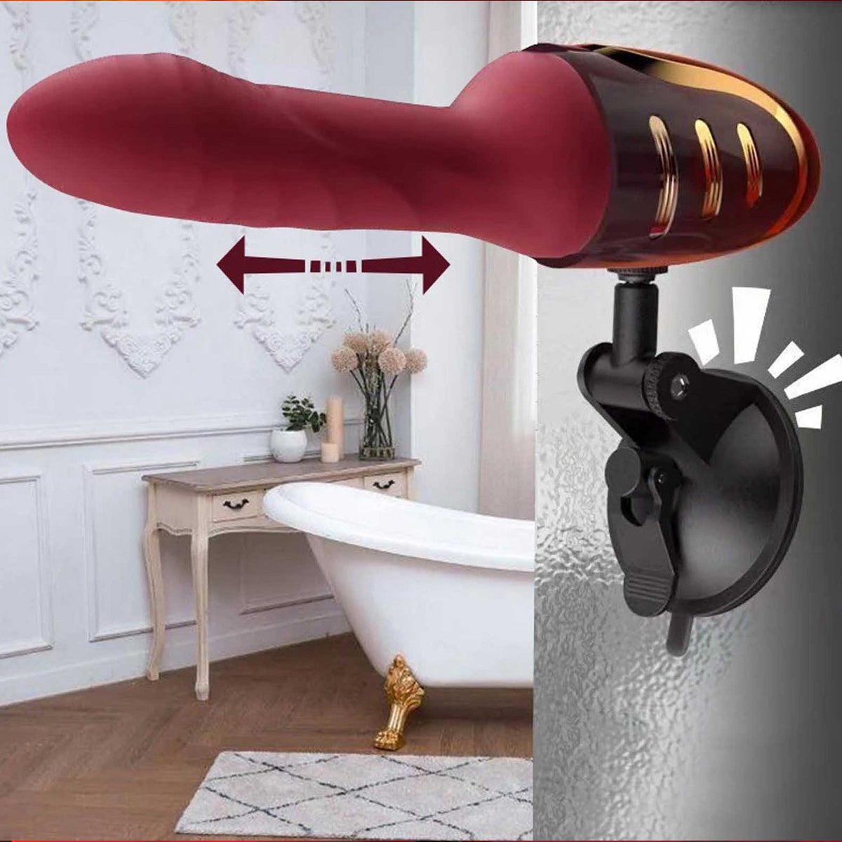 Roterende en Telescopische Dildo