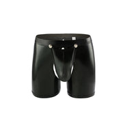 Latex Wetlook Kort Open Kruis