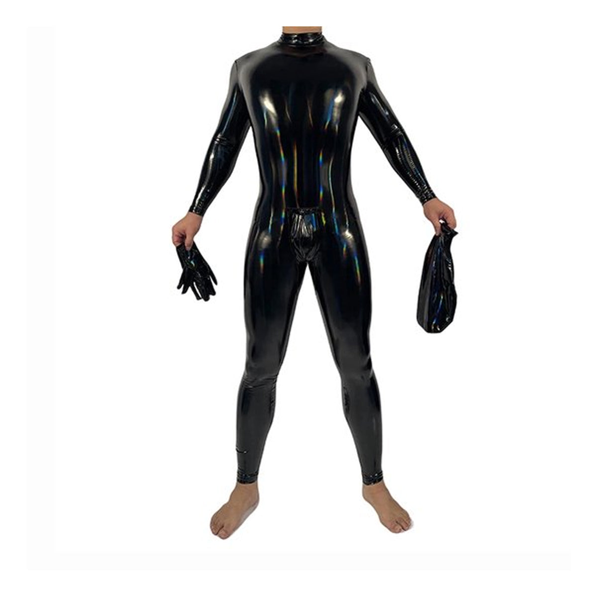 6-delige PU lederen outfit heren