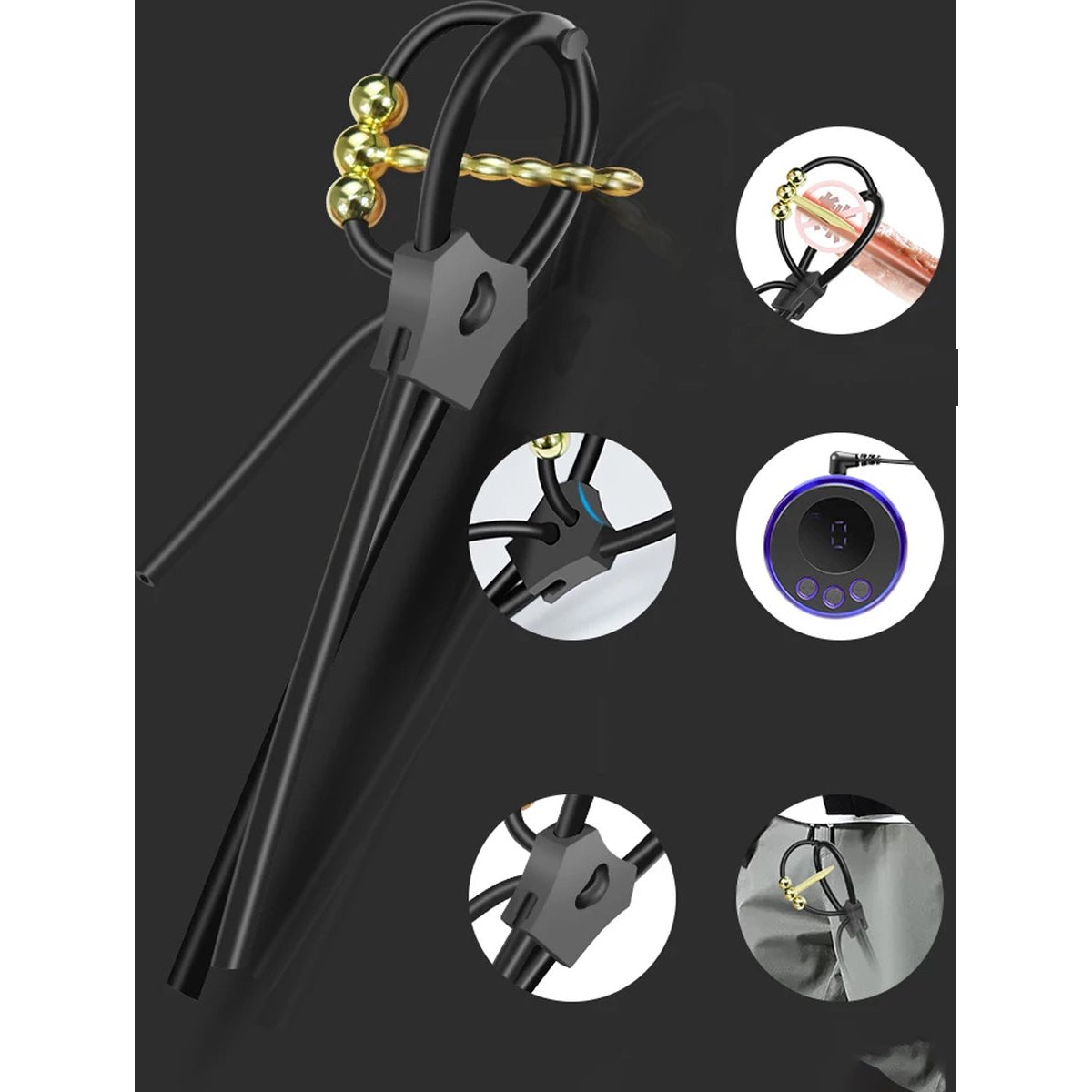 E-stim Penisplug en Penisring