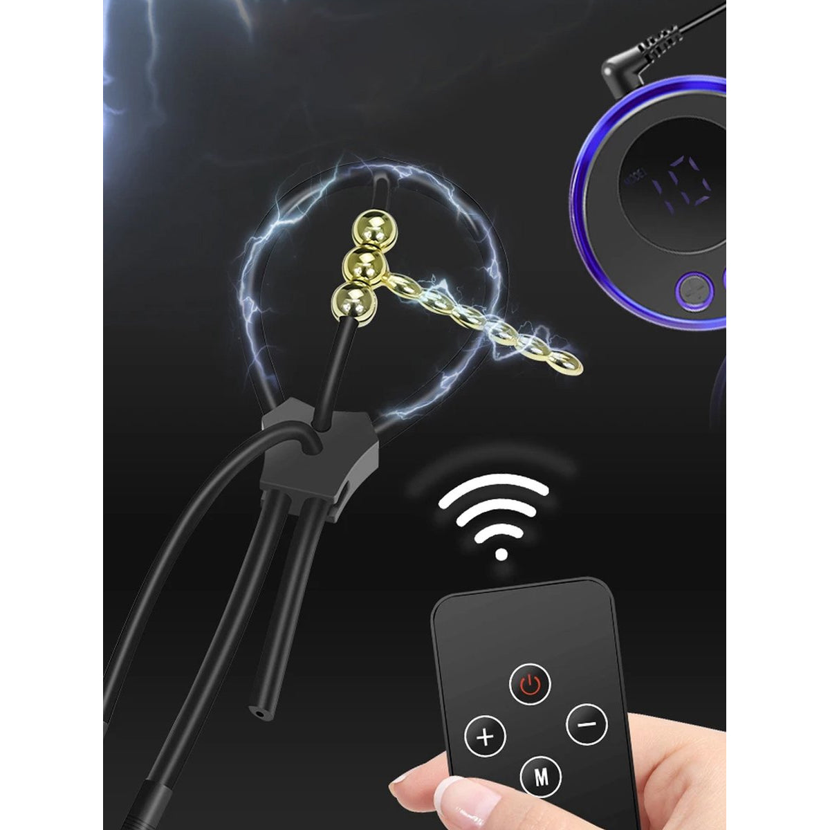 E-stim Penisplug en Penisring