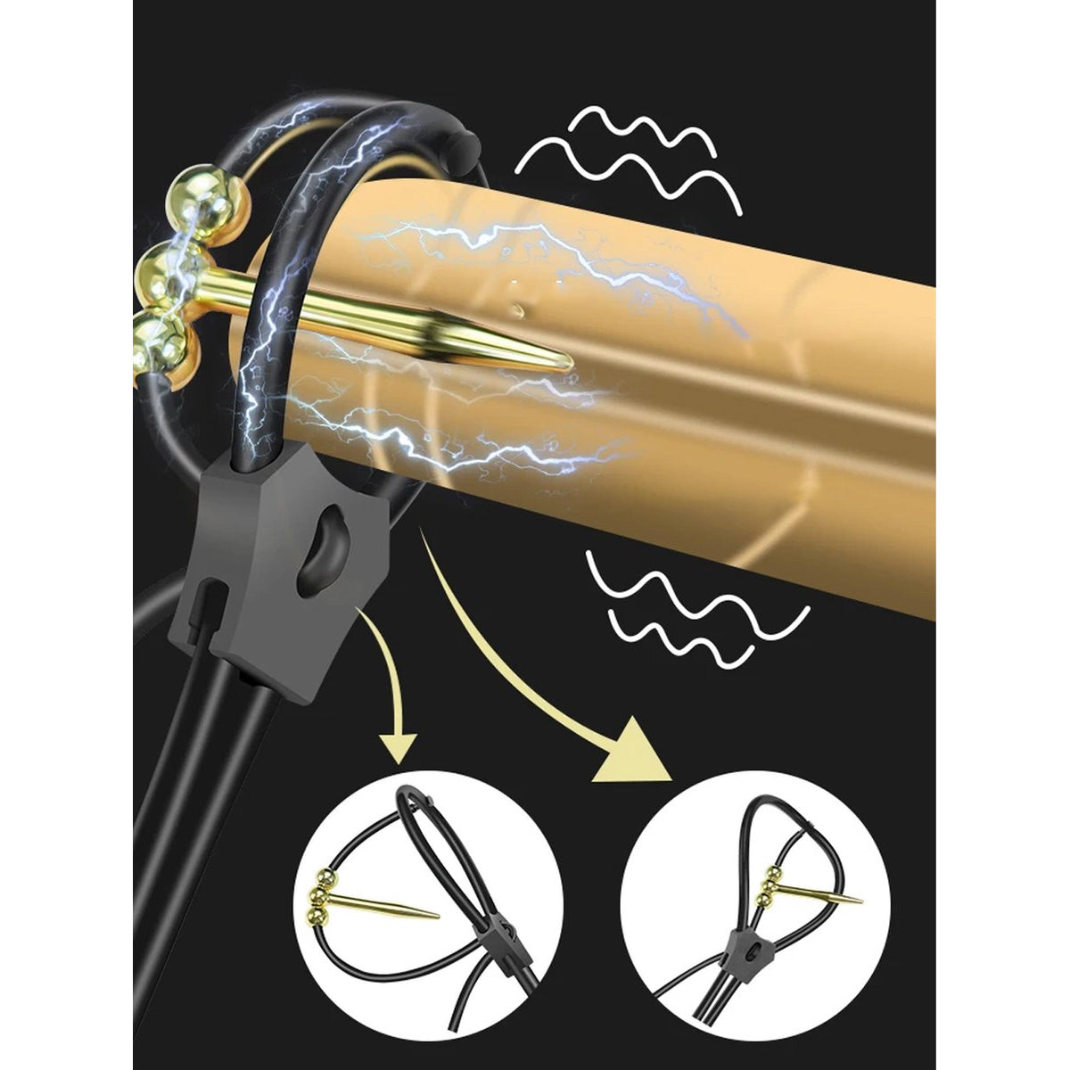 E-stim Penisplug en Penisring