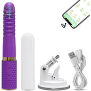 Dildo vibrator met telescoop en zuignap