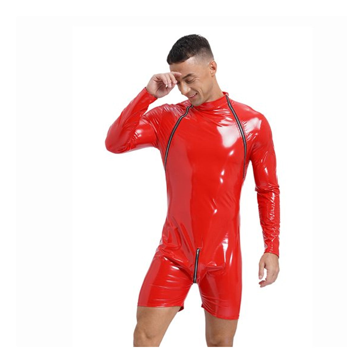 Glanzende Catsuit Heren