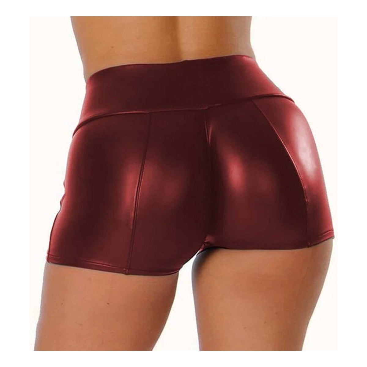 Strakke PU lederen push-up short