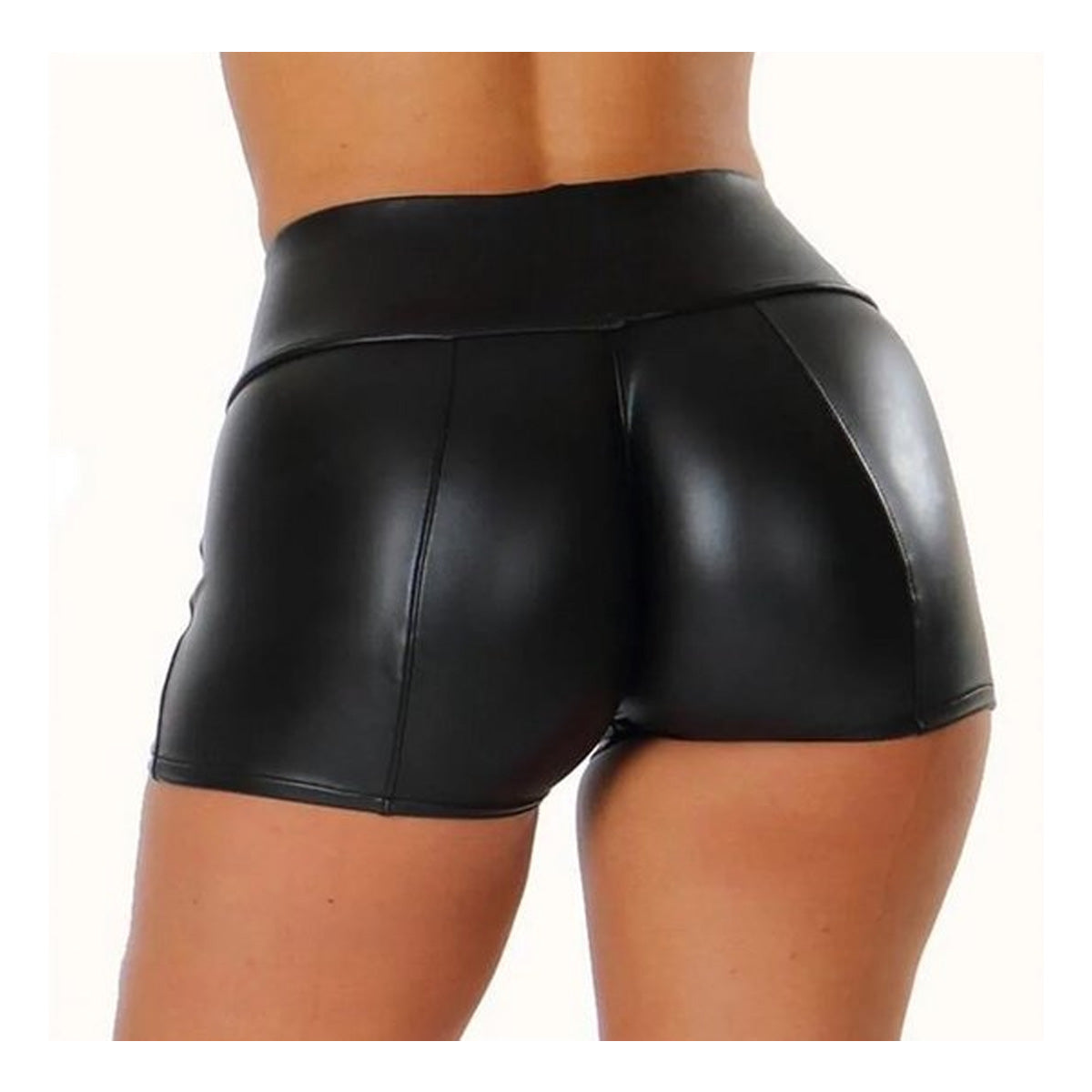 Strakke PU lederen push-up short