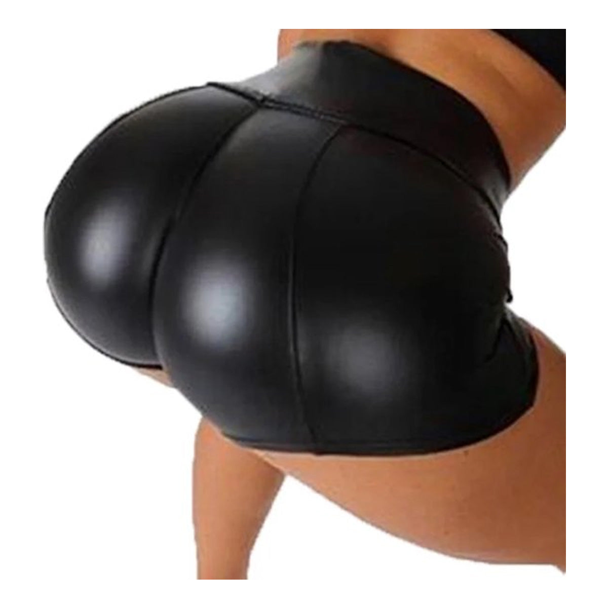 Strakke PU lederen push-up short