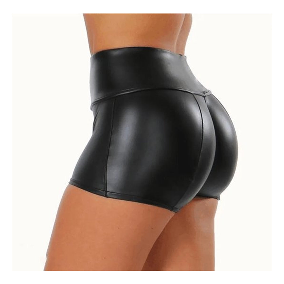 Strakke PU lederen push-up short