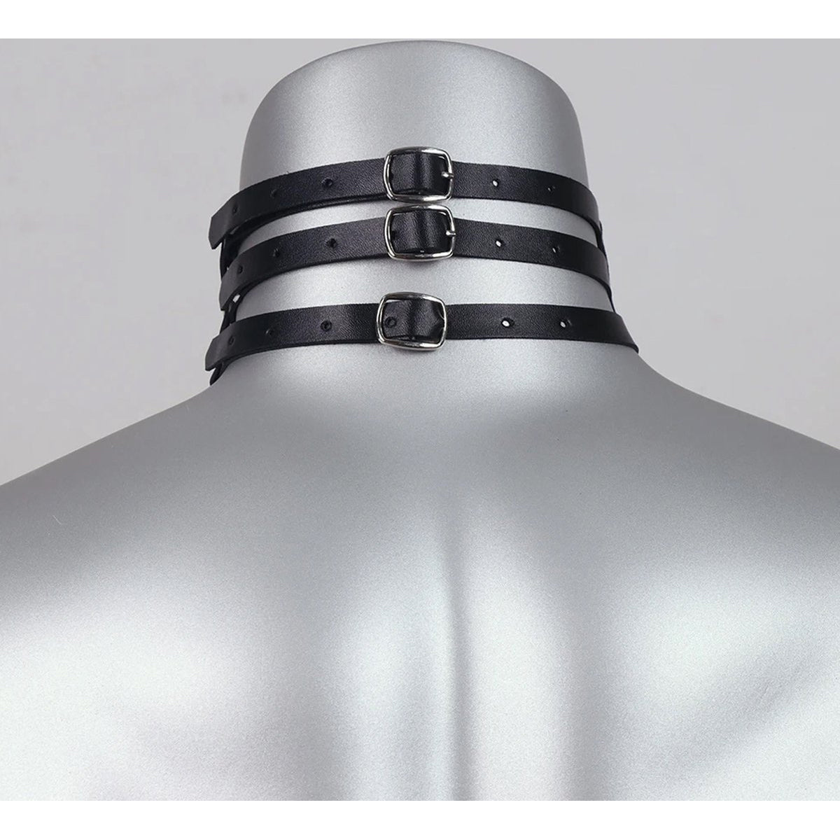 Choker Halsband met RVS Ringen Unisex