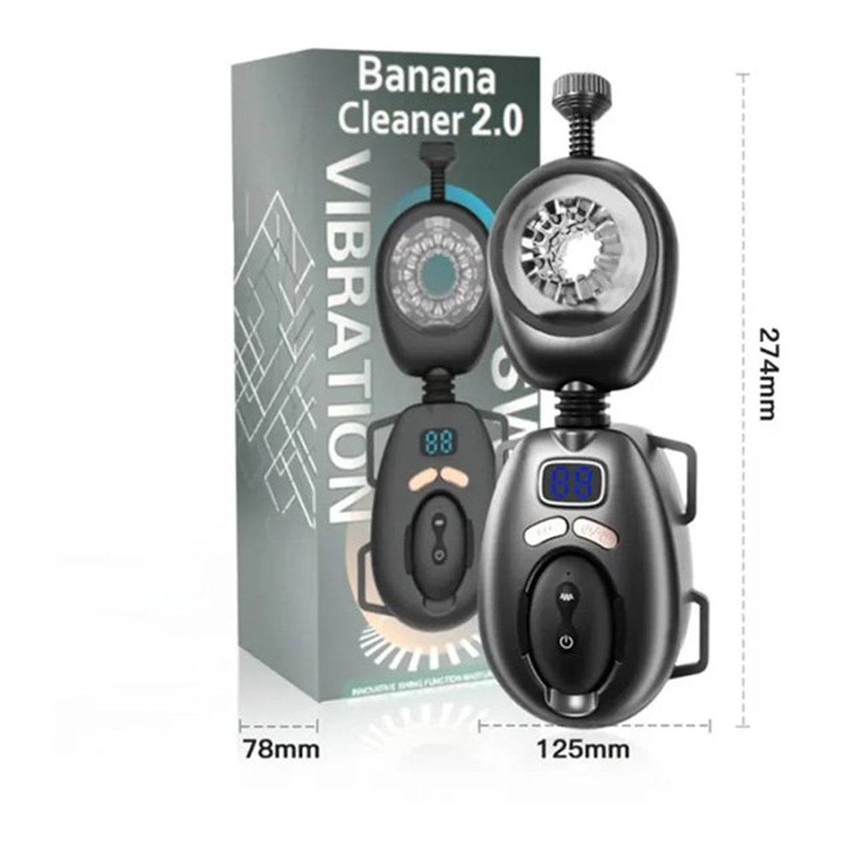 Handsfree Masturbator met harnas